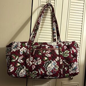 Vera Bradley Grand Traveler Bag Set in "Bordeaux Blooms" Pattern ( 9 ) PIECES